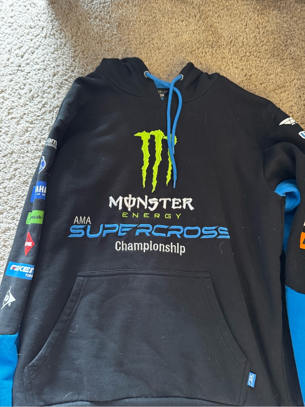Men’s Monster Energy Black & Blue Supercross Crewneck Sweatshirt